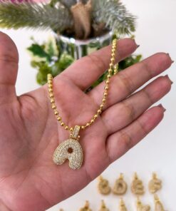 Alternative view of 201933 - Dije letras circon grande