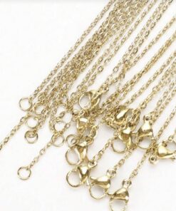 11011 - Paquete de 10 cadenas de acero dorado