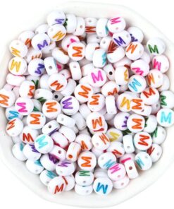 Alternative view of 50015 - Letras blancas de colores (A) y (M)