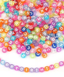 50005 - Letras transparentes de colores surtidas