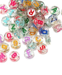 50008 - Letras de colores escarchadas surtidas