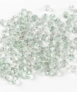 50010 - Letras transparentes con plateado escarchadas