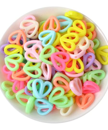 50022 - Corazón acrílico pasador  colores surtidos