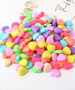 50024 - corazón plano acrílico pasador colores surtidos