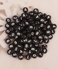 50040 - Números acrílicos negros con blancos surtidos