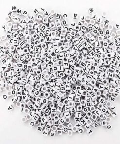 50051 - Letras acrílicas blanco con negro surtidos