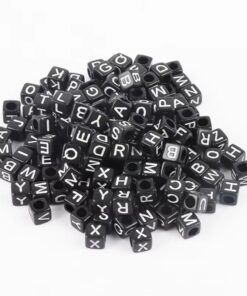 50055 - Letras acrílicas cuadradas negras surtidos