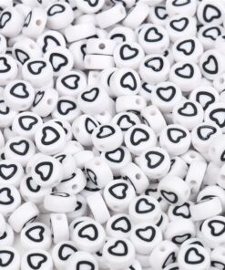 50062 - corazones acrílicos negro surtidos
