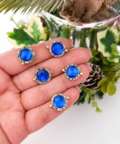 20150 - Dije conector cristal azul