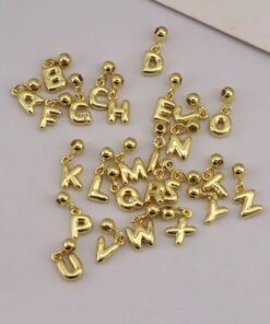 Alternative view of 20119 - Dije letras globo doradas