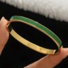 41043 - Pulsera Acero Esmaltada verde