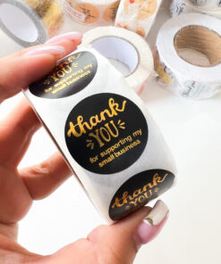 92001 - Rollo sticker Thank You supporting Negro