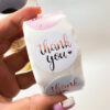 92001-18 Rollo sticker Thank You multicolor letras doradas