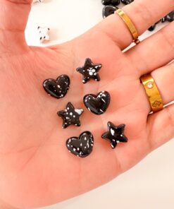 50067 - Paquete Figuras corazon estrella negro