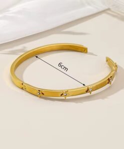 41101 - Pulsera acero con cristales en estrellas