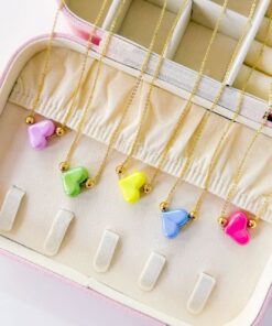 Alternative view of 21105 - Collar armado corazon acrilico