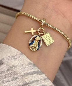 41084 - Pulsera Acero virgen cruz