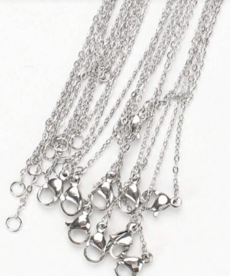 11022 - Paquete plateado 10 unidades cadena armada de acero