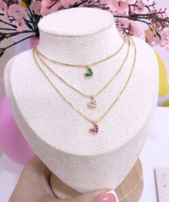 21012 - Collar armado mini corazon cristal