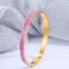41043-1 Pulsera Acero Plateada Rosada