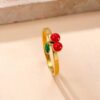30008 - Anillos Acero cereza 1 hoja