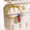 41021-1 Pulsera pandora aji rojo/medalla san benito plateada