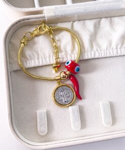 41021-5 Pulsera pandora cruz aji rojo