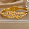 41080 - pulsera acetato dorado cristales