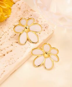 80006- Zarcillos acero esmaltada