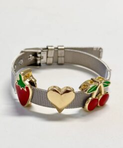 41094-1 brazalete acero frutal plateado