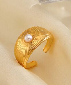30017 - Anillos Acero dorado