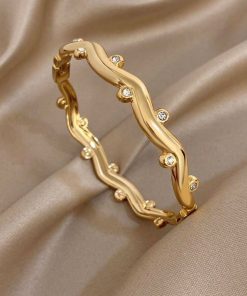 41066 - Pulsera Acero dorado corazon en sobre