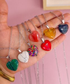 Alternative view of 21014 - Collar Armado plateado corazon