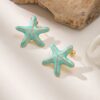 80110 - Zarcillos acero esmaltado estrella