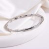 41065-1 Pulsera plateado acero bambu