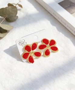 80101 - Zarcillos acero flor