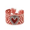 41085 - Pulsera Tela corazón roja