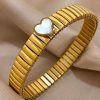 41067 - Pulsera Acero Dorado flor