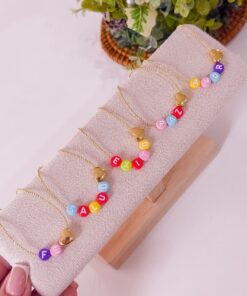 21013 - Collar armado letras colores