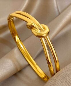 41077 - Pulsera acero dorada nudo