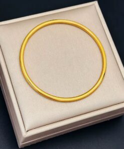 Alternative view of 41087 - Pulsera acero dorada circulo basica