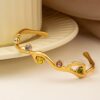 41116 - Pulsera acero dorado multi cristal