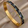 41131 - Pulsera acero dorado ojo turco negro