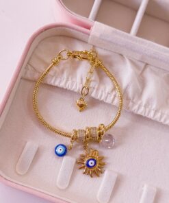 41135 - Pulsera acero dorado pandora ojo turco