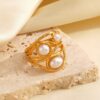 30085-1 Anillo Acero tribiperla