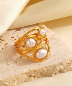 30085-1 Anillo Acero tribiperla