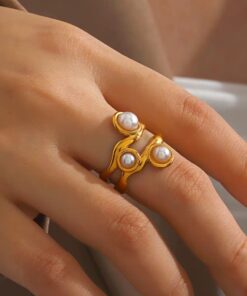 30085-3 Anillo Acero triperla