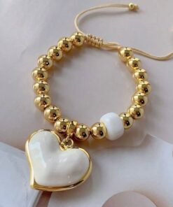 41145 - Pulsera balines con corazon