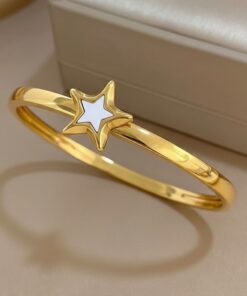 41106 - Pulsera acero dorado estrella