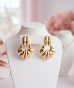 80085 - Zarcillo acero dorado